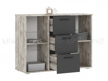 Комод Сильвия, дуб юкон/графит (Миф) в Алапаевске - alapaevsk.mebel-e96.ru
