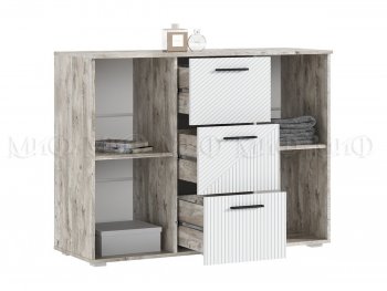 Комод Сильвия, дуб юкон/белый (Миф) в Алапаевске - alapaevsk.mebel-e96.ru