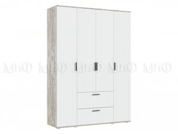 Шкаф 1600 мм Сильвия, дуб юкон/белый (Миф) в Алапаевске - alapaevsk.mebel-e96.ru