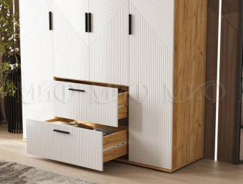 Шкаф 1600 мм Сильвия, крафт/белый (Миф) в Алапаевске - alapaevsk.mebel-e96.ru