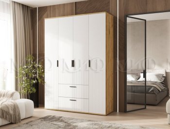 Шкаф 1600 мм Сильвия, крафт/белый (Миф) в Алапаевске - alapaevsk.mebel-e96.ru