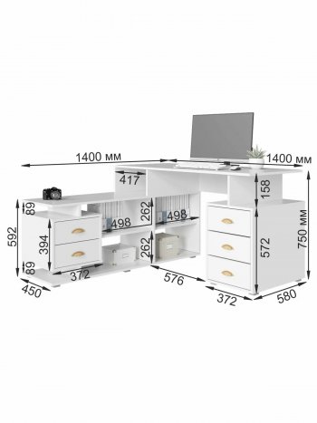 Стол компьютерный СК-8 (ВНК) в Алапаевске - alapaevsk.mebel-e96.ru