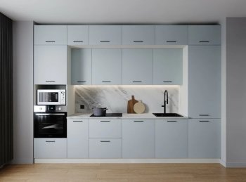Кухонный гарнитур Смоки 3400 мм МДФ (Санвут) в Алапаевске - alapaevsk.mebel-e96.ru