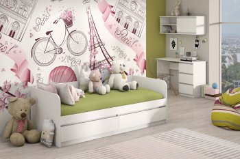 Кровать Соната 900 белый (Зарон) в Алапаевске - alapaevsk.mebel-e96.ru