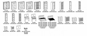 Спальный гарнитур ЛУНА (модульный)  Бодега белая в Алапаевске - alapaevsk.mebel-e96.ru