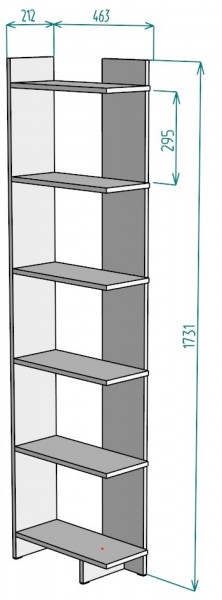 Стеллаж S4 (Белый) в Алапаевске - alapaevsk.mebel-e96.ru