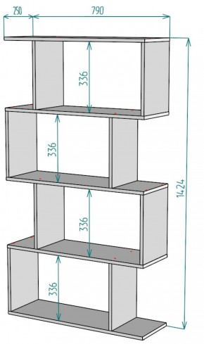 Стеллаж S52 (Белый) в Алапаевске - alapaevsk.mebel-e96.ru