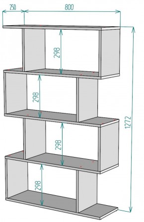 Стеллаж S54 (Белый) в Алапаевске - alapaevsk.mebel-e96.ru