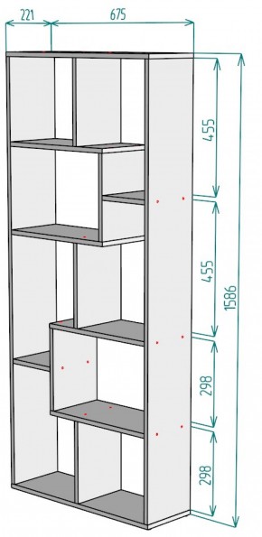 Стеллаж S8 (Белый) в Алапаевске - alapaevsk.mebel-e96.ru