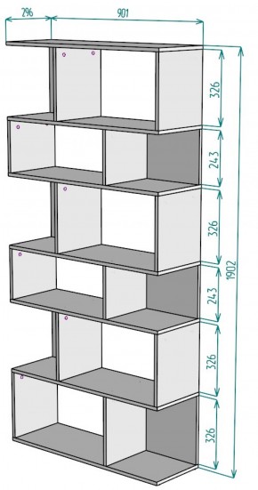 Стеллаж S9 (Белый) в Алапаевске - alapaevsk.mebel-e96.ru