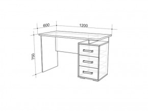 Стол компьютерный Лайт-2 (1200) в Алапаевске - alapaevsk.mebel-e96.ru