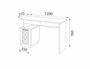 Письменный стол прямой М17 Тиффани (Риннер) в Алапаевске - alapaevsk.mebel-e96.ru