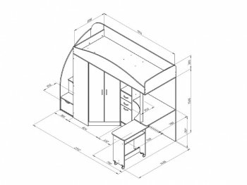 Кровать-чердак Теремок 1 Гранд белый/розовый (ФМ) в Алапаевске - alapaevsk.mebel-e96.ru