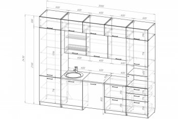 Кухонный гарнитур Терция экстра 5 3000 мм (Герда) в Алапаевске - alapaevsk.mebel-e96.ru