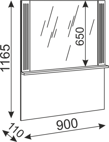 Стол туалетный с зеркалом М36+М37 Тиффани (Риннер) в Алапаевске - alapaevsk.mebel-e96.ru