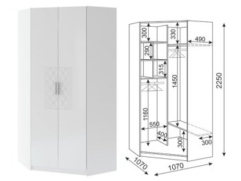 Угловой шкаф Тиффани М34 (Риннер) в Алапаевске - alapaevsk.mebel-e96.ru