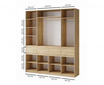 Шкаф 2000 мм Турин ЛДСП крафт серый/кашемир (ВВР) в Алапаевске - alapaevsk.mebel-e96.ru