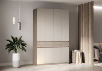 Шкаф 2000 мм Турин ЛДСП крафт серый/кашемир (ВВР) в Алапаевске - alapaevsk.mebel-e96.ru