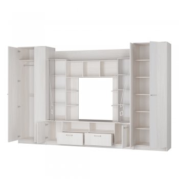 Стенка Венеция ясень белый (БТС) в Алапаевске - alapaevsk.mebel-e96.ru