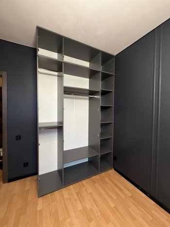 Шкаф 1600 мм 4-х створчатый Норд с антресолью графит (Миф) в Алапаевске - alapaevsk.mebel-e96.ru