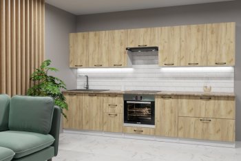 Кухонный гарнитур Янтарь 3000 мм (Герда) в Алапаевске - alapaevsk.mebel-e96.ru