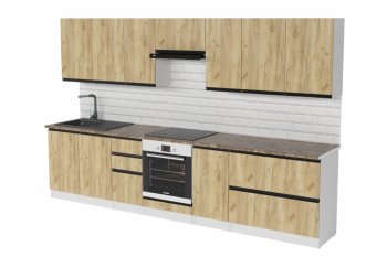 Кухонный гарнитур Янтарь экстра 3000 мм (Герда) в Алапаевске - alapaevsk.mebel-e96.ru