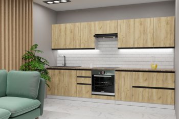 Кухонный гарнитур Янтарь экстра 3000 мм (Герда) в Алапаевске - alapaevsk.mebel-e96.ru